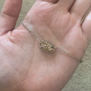 Kendra Scott Rose Gold Drusy Elisa Necklace